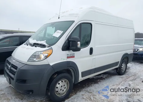 2018 Ram Promaster 2500 High Roof 136 Wb z USA, uszkodzony, nr VIN 3C6TRVCG1JE154760